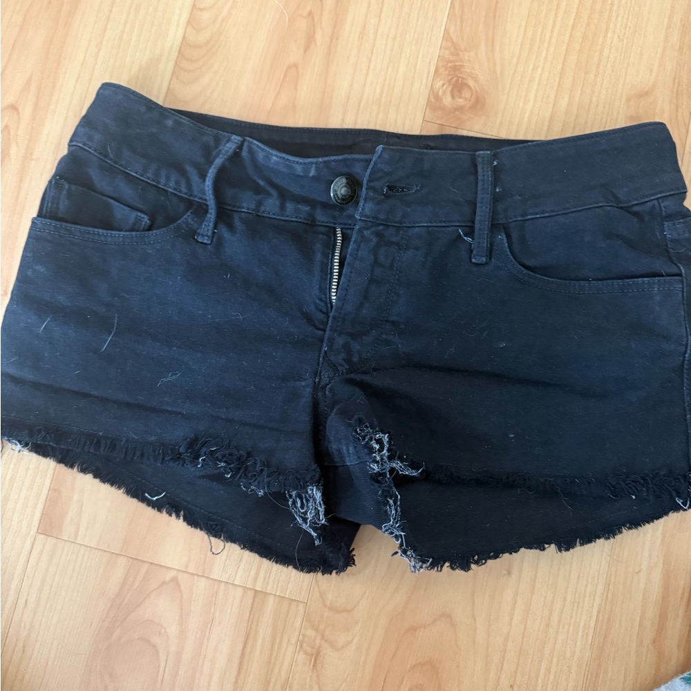 Black Orchid Distressed Black Jean Shorts